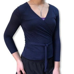 J.CREW WRAPPED AROUND BLUE TOP XXS